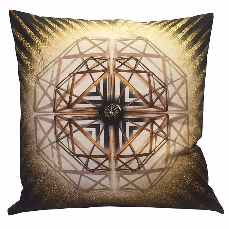 Van Asch Kuddfodral / Prydnadskudde - Golden Geometric