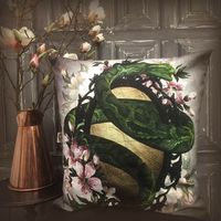Van Asch Kuddfodral - Green Snake 50x50cm