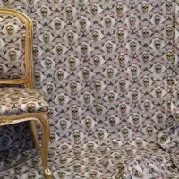 Van Asch Textil Metervara - Golden Sculls (organic)