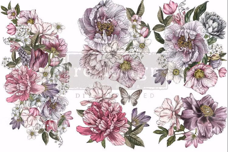 TRANSFER - Re Design Décor Transfers - Dreamy Florals