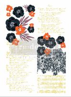 Re Design Décor Transfers® - CECE Fleur Noir ca 61x89cm