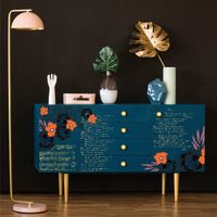 Re Design Décor Transfers® - CECE Fleur Noir ca 61x89cm