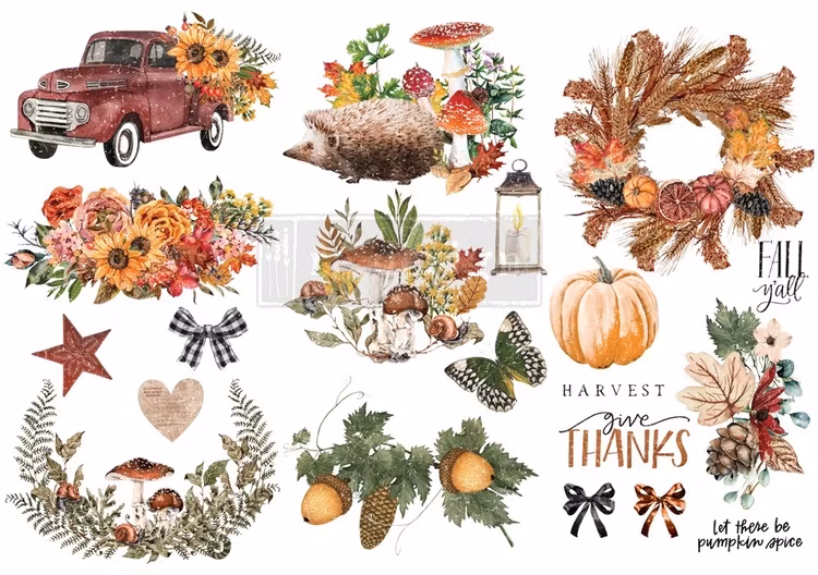 TRANSFER - Re Design Décor Transfers - Autumn Essentials