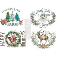 Re Design Décor Transfers® - Holly Jolly Xmass ca 61x89cm