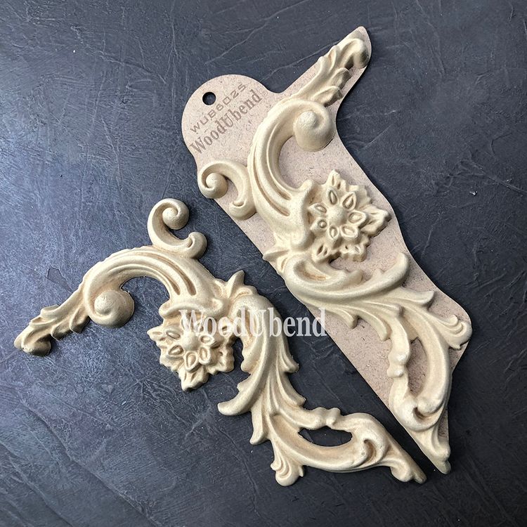 ORNAMENT - WoodUbend - Floral Corners WUB6025