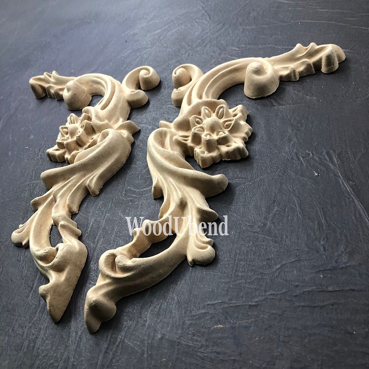 ORNAMENT - WoodUbend - Floral Corners WUB6025