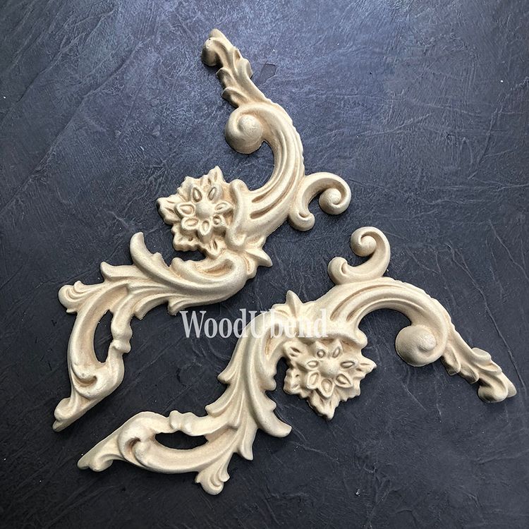 ORNAMENT - WoodUbend - Floral Corners WUB6025