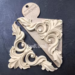 WoodUbend® Ornate Plumes - ca19x10cm WUB6093 (2-pack)