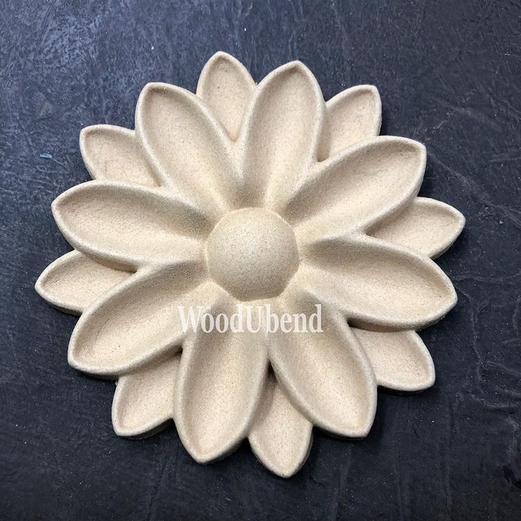 ORNAMENT - WoodUbend - Rounded Flowers WUB6098