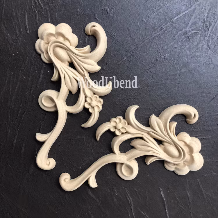 ORNAMENT - WoodUbend - Decorative Floral Scrolls WUB1388