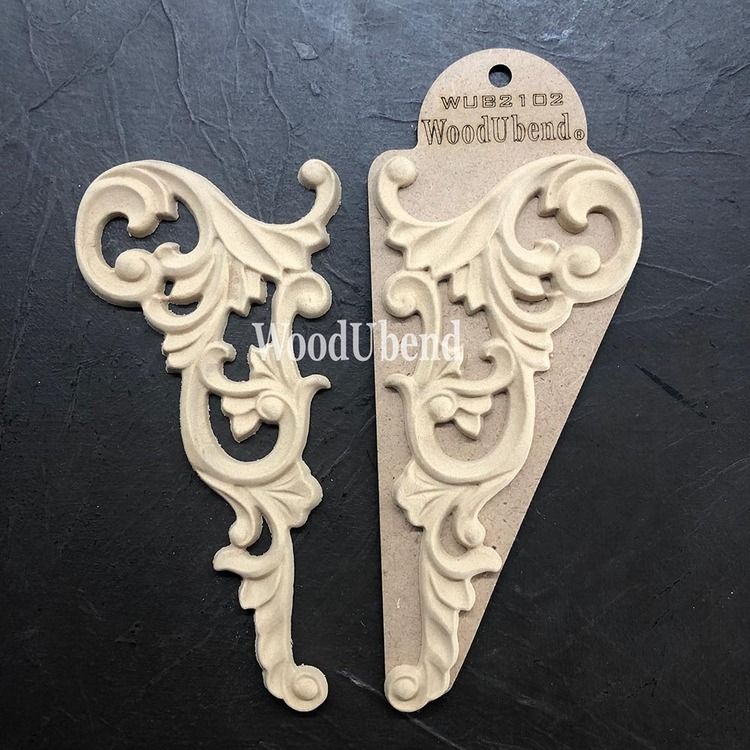 ORNAMENT - WoodUbend - Corner Scrolls WUB2102