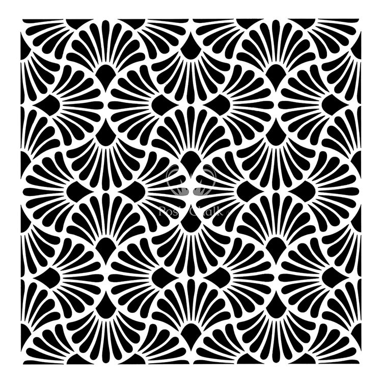 SCHABLONER - Posh Chalk Premium Stencil - Art Deco Fan