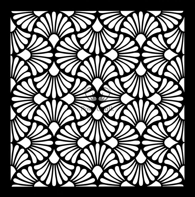 SCHABLONER - Posh Chalk Premium Stencil - Art Deco Fan