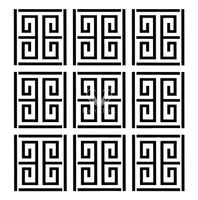 Posh Chalk® Schablon - Greek Maze 50x50cm