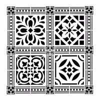 Posh Chalk® Schablon - Victorian Tile 50x50cm