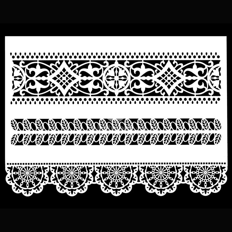 SCHABLONER - Posh Chalk Premium Stencils - Lace Border