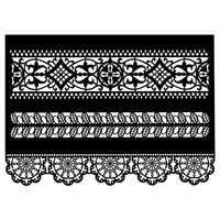Posh Chalk® Schablon - Lace Border 25x35cm