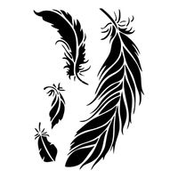 Posh Chalk® Schablon - Posh Feathers 25x35cm