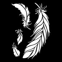Posh Chalk® Schablon - Posh Feathers 25x35cm