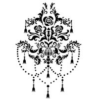 Posh Chalk® Schablon - Posh Chandelier 35x50cm