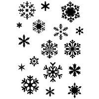 Posh Chalk® Schablon - Snowflakes 21x30cm