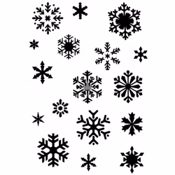 Posh Chalk® Schablon - Snowflakes (S) 21x30cm