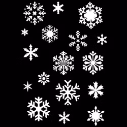 Posh Chalk® Schablon - Snowflakes (S) 21x30cm
