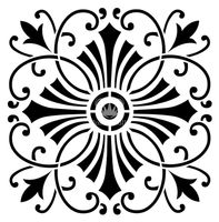 Posh Chalk® Schablon - Posh Cross 50x50cm