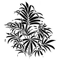 Posh Chalk® Schablon - Leafy Palms 50x50cm