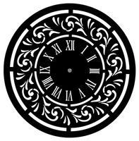 Posh Chalk® Schablon - Wonderland Clock 80x80cm