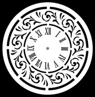 Posh Chalk® Schablon - Wonderland Clock 80x80cm