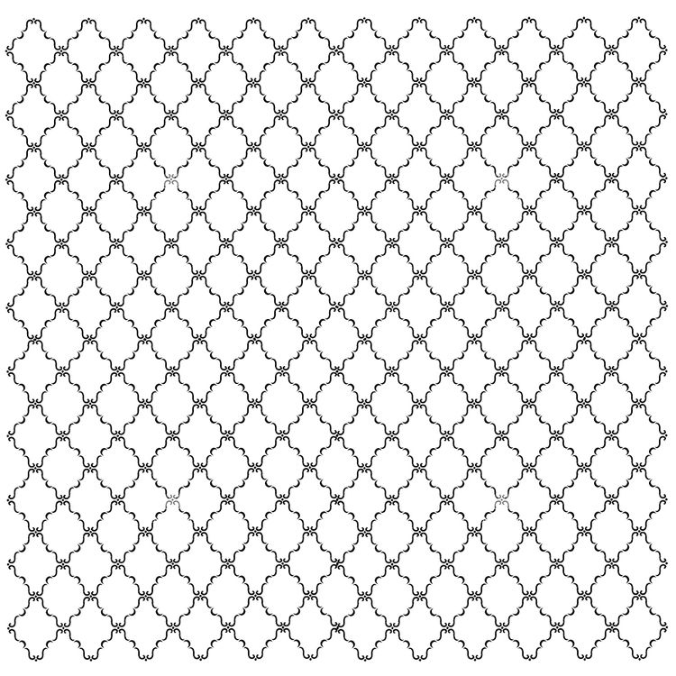 SCHABLON - Posh Chalk Stencil - Dainty Trellis - Mönsterpass (4st) ca 100x100cm