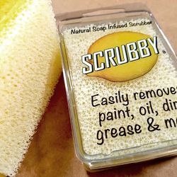 Scrubby Soap - Hand & Penseltvål med skrubbsvamp - LEMON