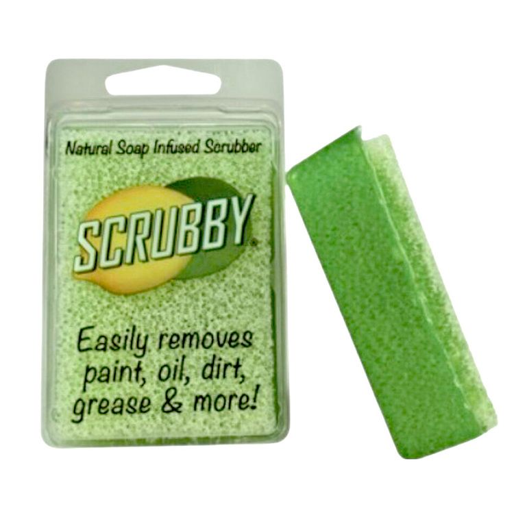 Scrubby Soap - Hand & Penseltvål med skrubbsvamp - LEMON LIME