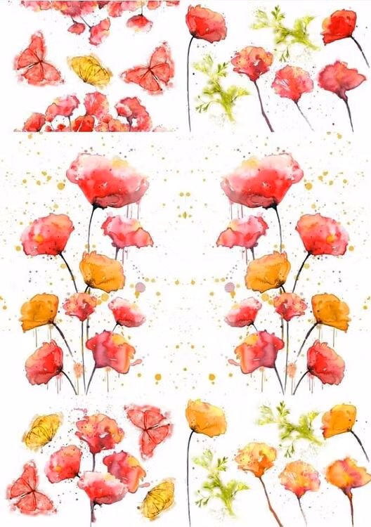 TRANSFER - MINT By Michelle - Peaceful Poppies