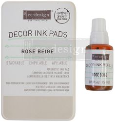 Re Design® - Stämpeldyna + färg 10ml - ROSE BEIGE