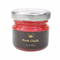 Posh Chalk® AQUA Patina - Metallisk förgyllningspasta 30ml - RED MEDIUM CADMIUM