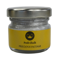 Posh Chalk® Precious AQUA Patina - Metallisk förgyllningspasta 30ml - ROYAL SILVER