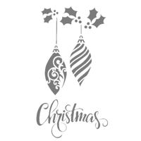Autentico Schablon - Christmas Ornaments (2) ca 18x30cm