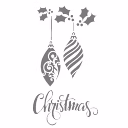 Autentico Schablon - Christmas Ornaments (2) ca 18x30cm