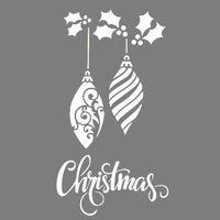 Autentico Schablon - Christmas Ornaments (2) ca 18x30cm