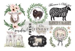 Re Design Décor Transfers® - Sweet Lamb - LITEN ca 30x46cm