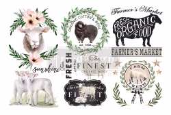 Re Design Décor Transfers® - Sweet Lamb - LITEN ca 30x46cm