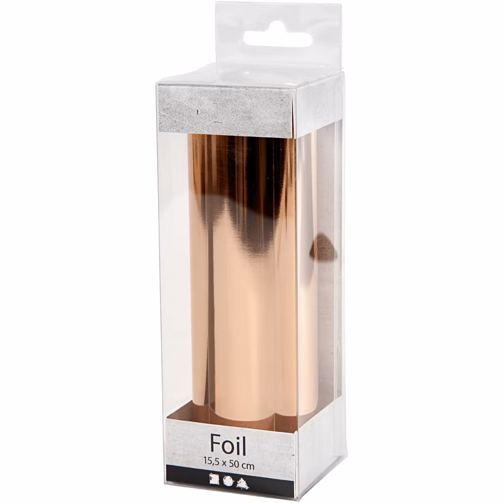 Transferfolie - Rulle 15.5x50cm - Metallic Rose Gold / Copper