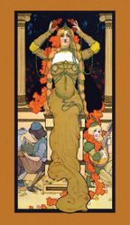 MINT - A1 Decoupagepapper (ca 59x84cm) - MUSTARD NOUVEAU
