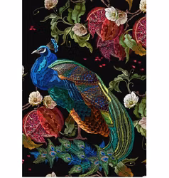 MINT - A1 Decoupagepapper (ca 59x84cm) - PEACOCK