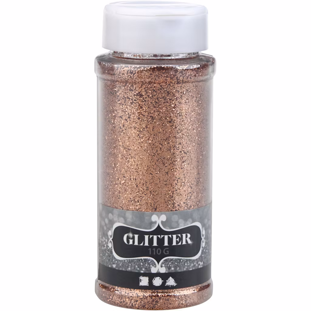 Glitter i ströburk 110g - Koppar
