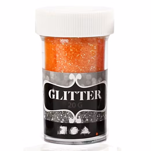 Glitter i ströburk 20g - Orange