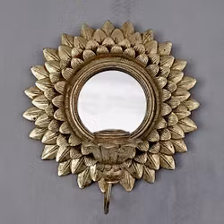 Filipiniana - Sunburst Flambeau - Väggdekoration / Ljusbricka med spegel (S) Ø 24cm