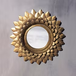 Filipiniana - Sunburst Flambeau - Väggdekoration / Ljusbricka med spegel (S) Ø 24cm